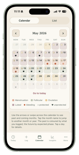 calendar view-portrait